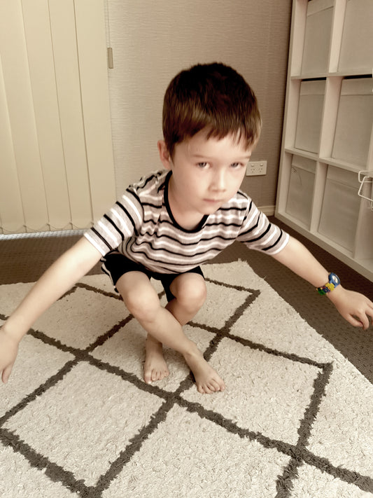Core strength activities for children aged 2 years to 7 years