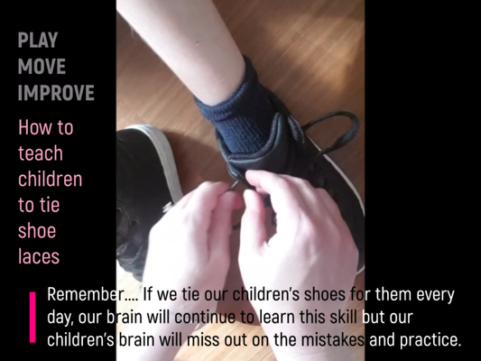 How to teach children to tie shoe laces without tears