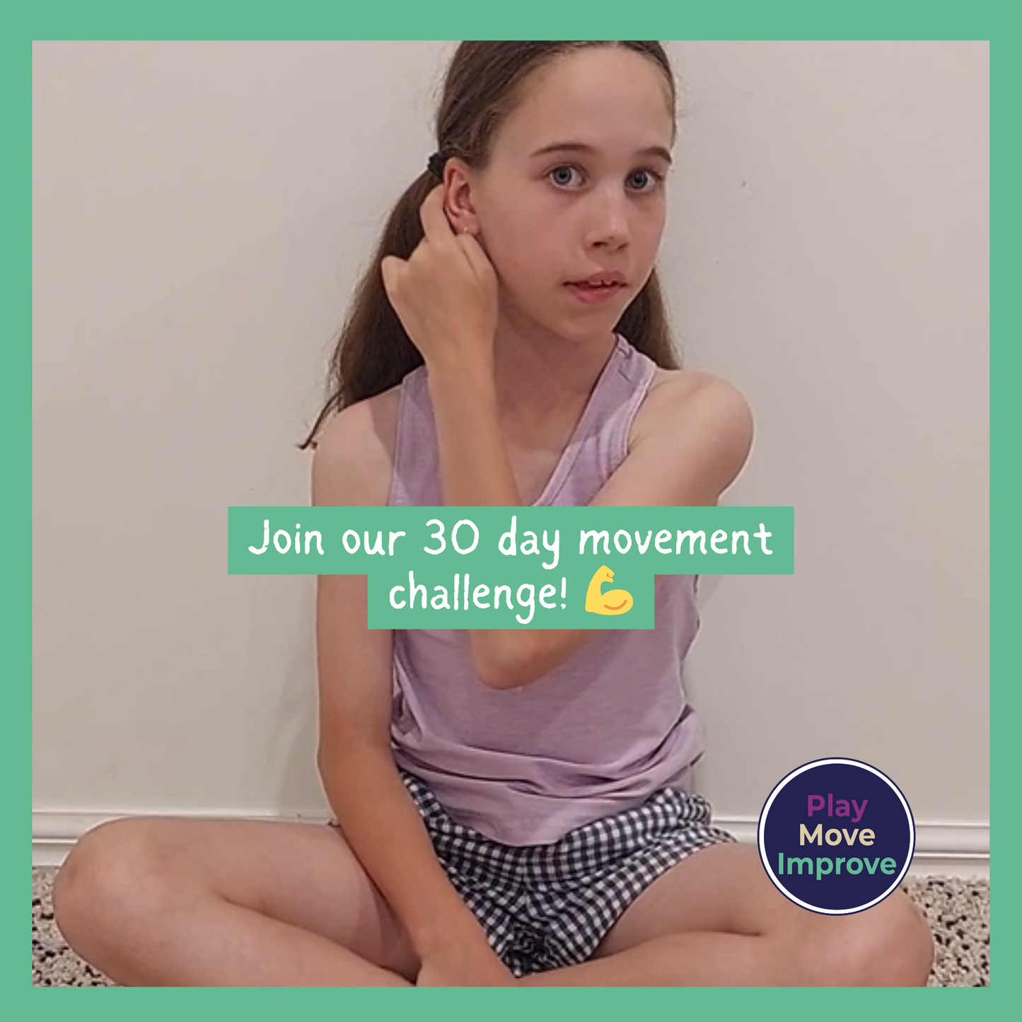 31 day kids movement challenge - Only 4 minutes per day